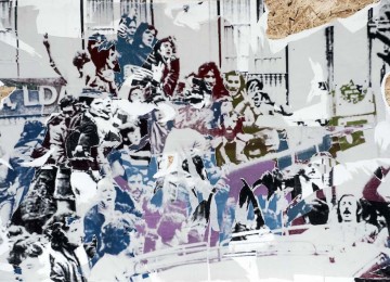 2U5IT4NIA (i), (1000mm × 1500mm), Monoprint Décollage on Board