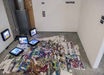 2U5IT4NIA Installation, (Dimensions variable), Monoprint Décollage, Lightboxes and Inkjets on Aluminium