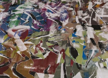 2U5IT4NIA Installation (detail), Monoprint Décollage